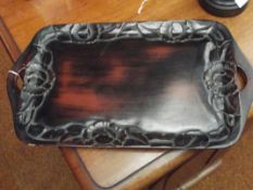 Wooden serving tray