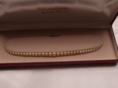 Simulated pearl necklace
