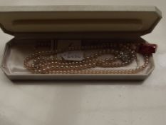 Simulated pearl necklace