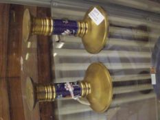 Pair of cloisonné candlesticks