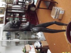 Large African wood figure of a lady