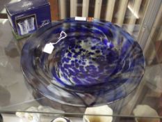 Art glass bowl by Gallery, together with a boxed p