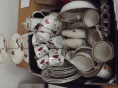 Assorted ceramics, mainly part tea sets, cake stan