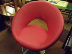 Contemporary leatherette tub chair