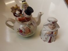 Paul Cardew Alice in Wonderland teapot togther wit