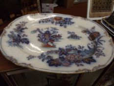 Very large Victorian Pagoda pattern meat plate