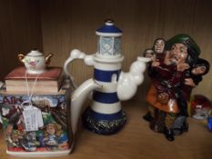 Three novelty teapots