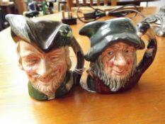 Two miniature Royal Doulton character jugs, Robin