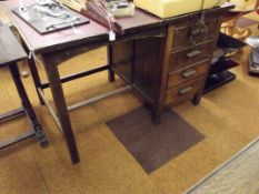 Early 20th century single pedestal writing desk