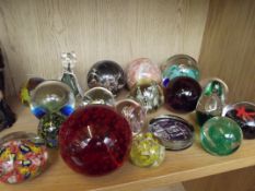 Collection of glass paperweights