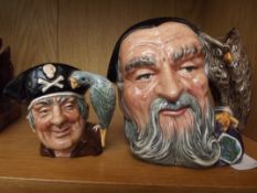 Two Royal Doulton character jugs, Merlin and Long