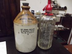 Stoneware Bolton bottle together with a vintage s