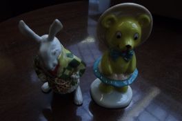Wade Tessie Bear together with an unglazed White R