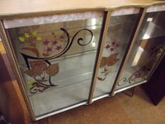 Retro mirror back display cabinet