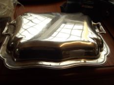 Good quality silver plated lidded tureen