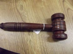 Gavel with turned handle