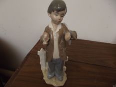 Nao figure, punctual boy with flowers