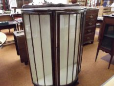 1940's bow fronted dispaly cabinet