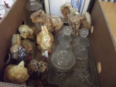 Assorted items to include a dressing table set, gl