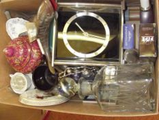 Assorted items to include a horn ashtray in the fo