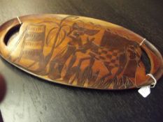 African souvenire ware serving tray