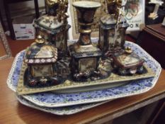 Satsuma style dressing table set together with two