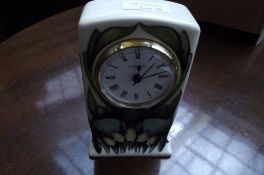 Moorcroft mantel clock, Toadstool pattern