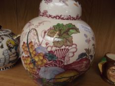 Large Mason's lidded ginger jar