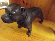 Heavy cast bronze figure in the form of a Stafford