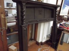 Large barley twist fire surround