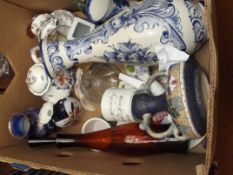 Assorted ceramics to include an Amphora vase, a Po