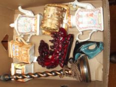 Assorted ceramics to include cottage ware, a Poole