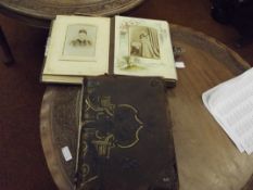 Two Victorian photograph albums, one musical with