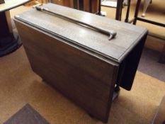 Solid oak drop leaf gate leg dining table