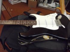 Squire electric guitar with soft case