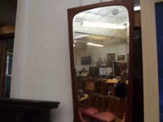 Retro teak framed mirror