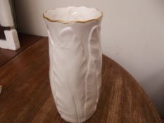 Royal Worcester vase in the Fearn Leaf pattern