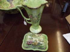 Arthur Woods lustre water jug together with an Art