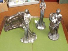 Collection of 4 modern figures