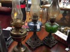 3 early oil lamps