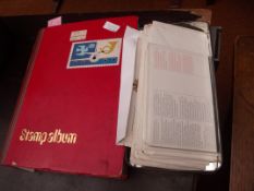 Stamp album containing British stamps