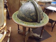 Globe drinks cabinet with integral ice bucket