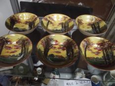 6 Royal Doulton dishes, Cottage pattern