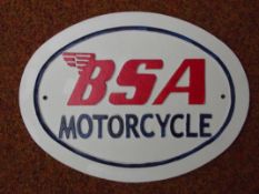 Cast iron BSA sign