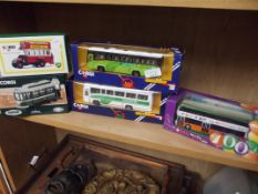 Collection of 5 Corgi Coaches and Trams