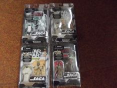 Collection of 4 Star Wars figures, The Saga Collec