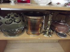Collection of brass and copper ware