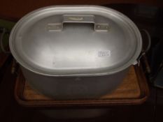 Tureen, serving tray and aluminium pan