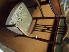 Edwardian string inlaid salon chair