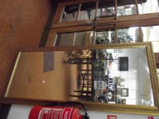 Large gilt framed bevel edge mirror